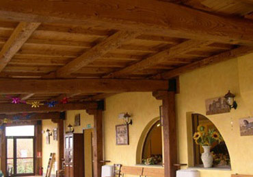 Costruzione di capriate, travature, morali, tetti e coperture, solai ... Tetti in legno di castagno